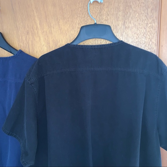 Men’s L / XL CARHARTT Ripstop Utility Scrub Tops C15208 Navy & Black Lot of 2 - Picture 13 of 14